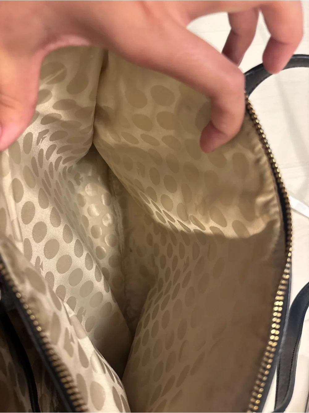 kate spade Black Saffiano Leather Tote with Top Zip